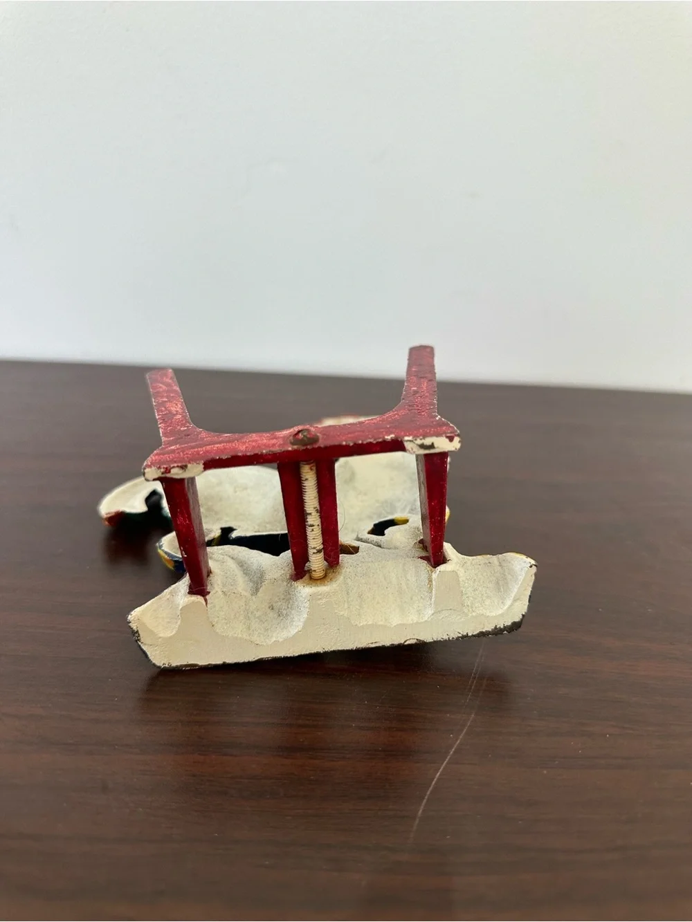 Vintage Multicolor Rooster Napkin Holder - brass